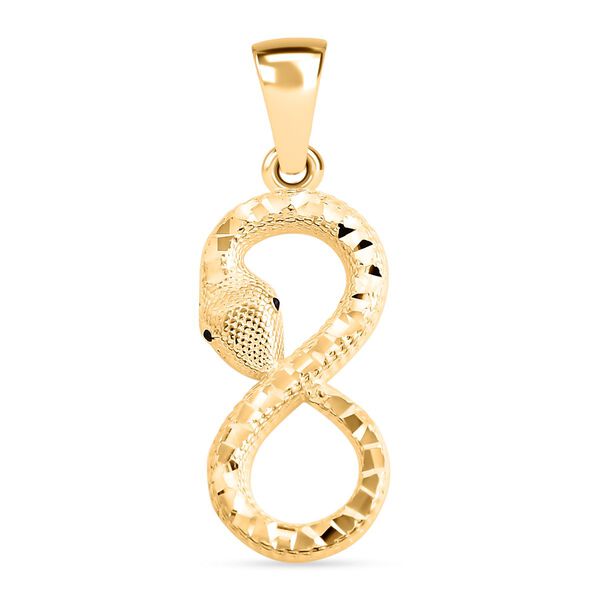 Royal Bali Kollektion- Unendlichkeitsanhänger mit Schlangen- und Diamantschliff-Muster in 375 Gold image number 0