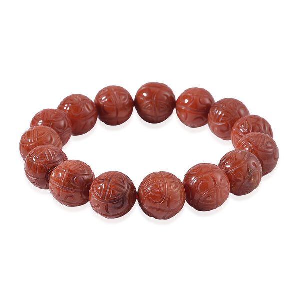 Gefärbte rote Jade Armband, (13-15mm), 18 cm, ca. 350.00 ct image number 2