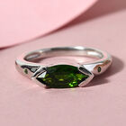 Natürlicher Chromdiopsid Ring 925 Silber platiniert  ca. 0,98 ct image number 1