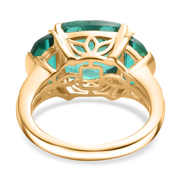 Smaragd Triplett Quarz Ring - 7,21 ct. image number 6