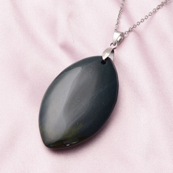 Ozean Jaspis Anh&auml;nger mit Kette ca. 45 cm Edelstahl 98,00 ct image number 2