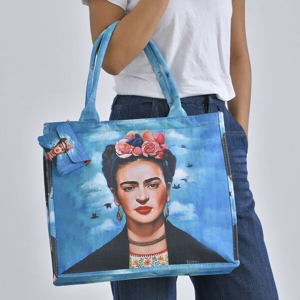 2er Set Shopper und Geldb&ouml;rse - Frida Kahlo Selbstportrait image number 12