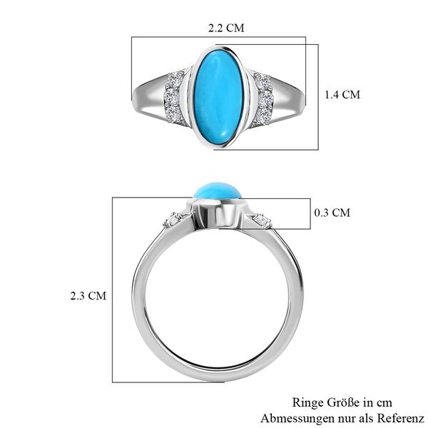 Sleeping beauty T&uuml;rkis und Zirkon Ring - 2,27 ct. image number 7