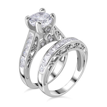 LUSTRO STELLA 2er-Set- Zirkonia Ring - 5,75 ct.