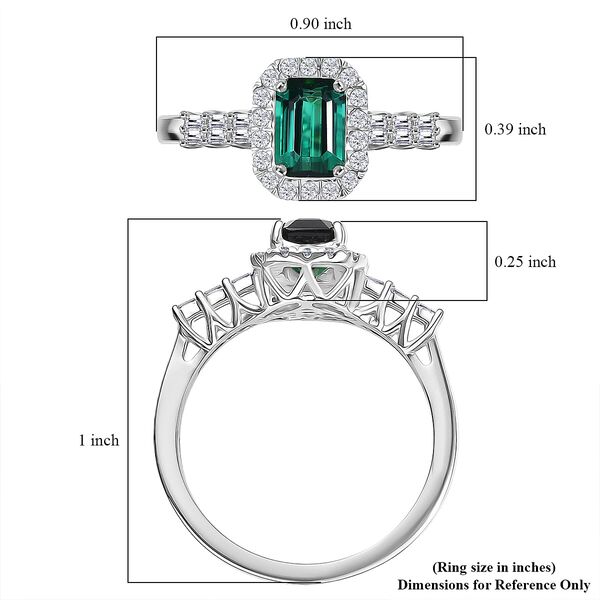 Rhapsody AAAA Pirineu Lagoon Tourmaline, Wei&szlig;er Diamant Ring 950 Platin (Gr&ouml;&szlig;e 16.50) ca. 1,44 ct image number 5