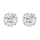 Premium Zirkonia Ohrstecker, 585 Gelbgold, ca. 2.00 ct
