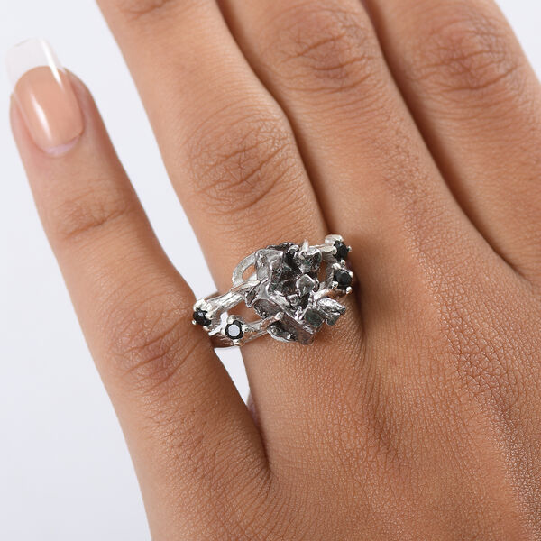 D'Joy Meteorit und schwarzer Spinell Ring - 16,25 ct. image number 2