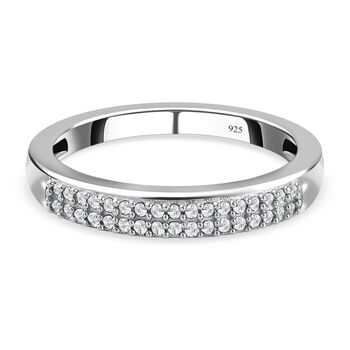 Wei&szlig;er Diamant-Bandring - 0,20 ct.