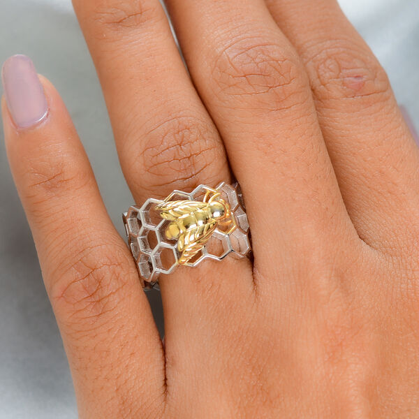 Zweifarbiger Bienenstock-Ring image number 3