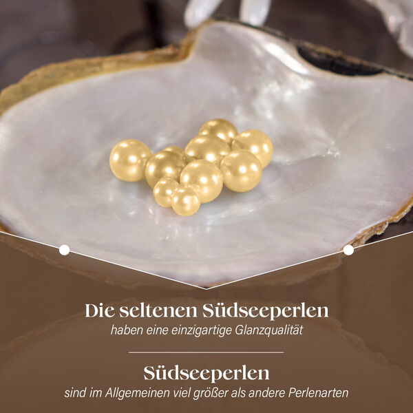 ILIANA AAA 10-11mm goldene S&uuml;dseeperle Anh&auml;nger in 750 Gold image number 4