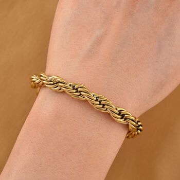 316L Edelstahl IP-Gelbbeschichtung Armband ca. 19 cm ca. 27,50g