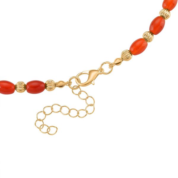 Roter Achat Pixiu Halskette, ca. 45cm + 5cm extender, gelb vergoldet ca. 50.00 ct image number 5