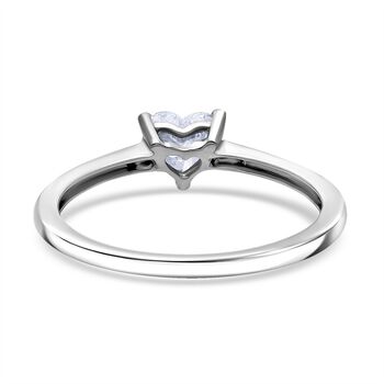 LUXURIANT SGL zertifizierter VS-EF Labor Herzschliff Diamant Ring in 950 Platin - 0,50 ct.