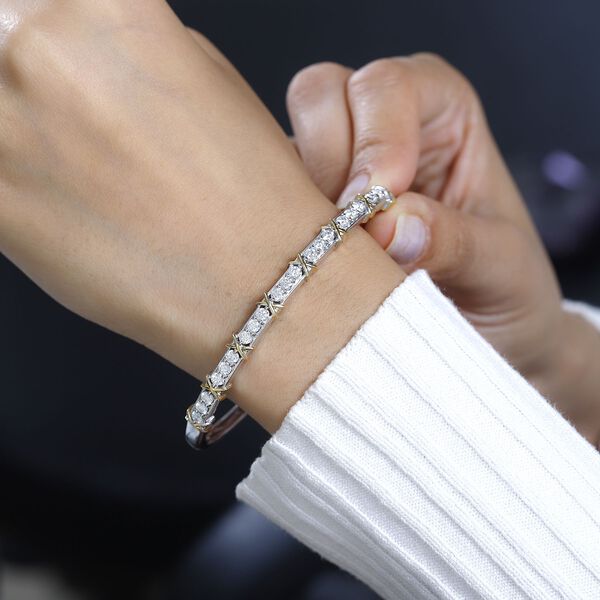 Moissanit Armreif, 19 cm - 2,18 ct. image number 4