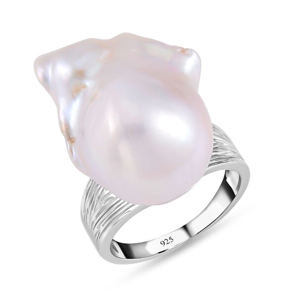 Weißer Barockperle-Ring image number 4