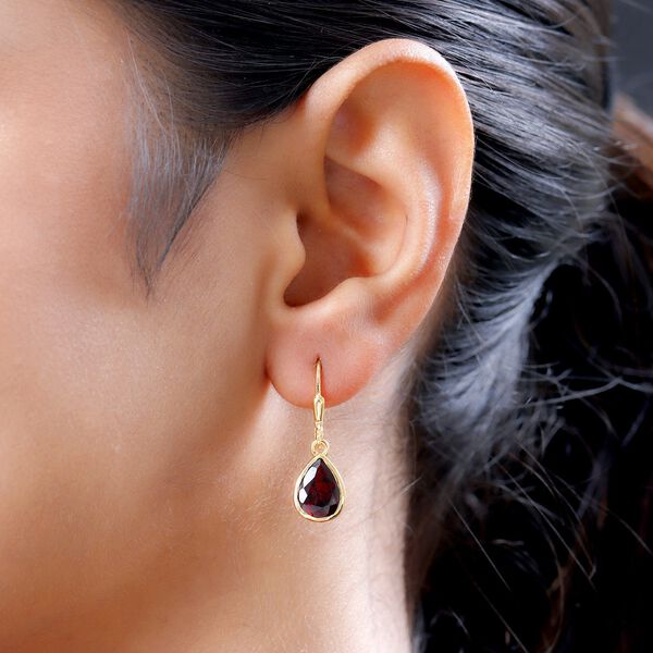 Nat&uuml;rliche Mosambik Granat-Ohrh&auml;nger - 4,41 ct. image number 3