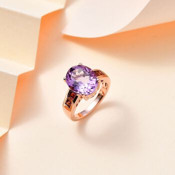 Royal Bali Kollektion- AA Rose De France Amethyst und roter Granat-Ring - 5,46 ct.