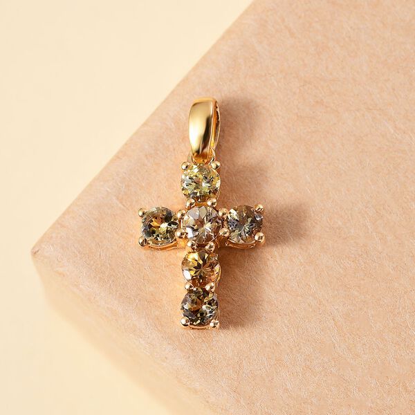 AA Nat&uuml;rlicher goldener Tansanit-Anh&auml;nger - 1,03 ct. image number 1