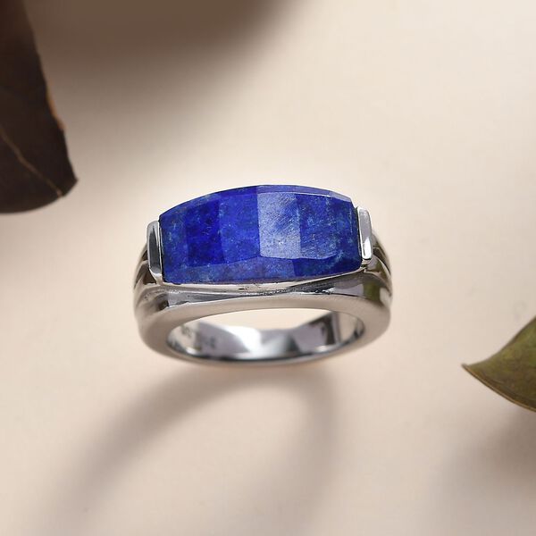 Lapislazuli Ring 316L Edelstahl , (Größe 16.00), ca. 4.86 ct image number 2