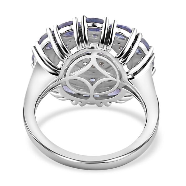 Tansanit und Zirkon Cocktail Ring - 3,42 ct. image number 6