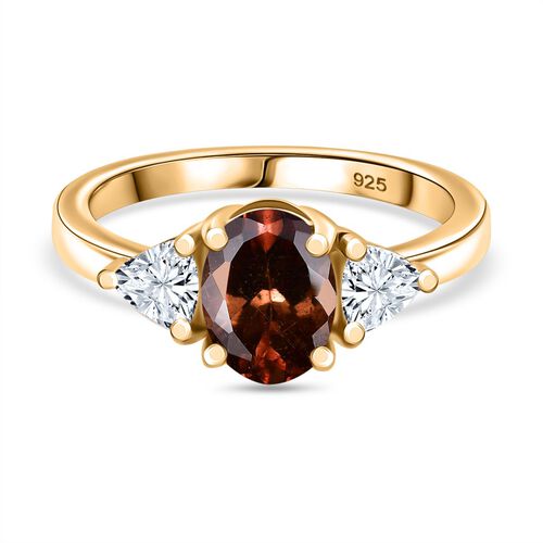 AA Natürlicher Bekily Farbwechsel Granat und Moissanit Ring - 1,98 ct. image number 0