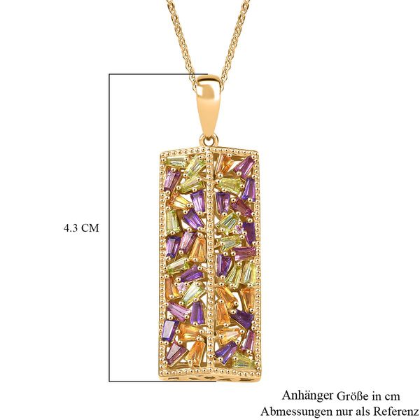 GP Italian Garden Kollektion - AA Multi-Edelstein und blauer Saphir Anhänger mit 50cm Kette - 3 ct. image number 8