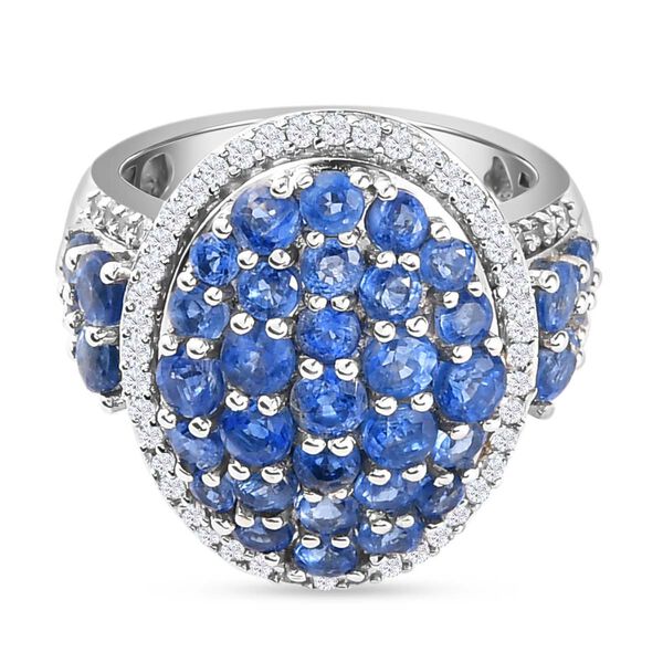 Kaschmir Kyanit und Zirkon-Ring - 4,94 ct.