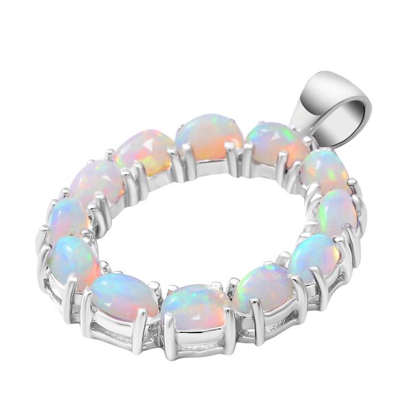 Nat&uuml;rlicher, &auml;thiopischer Opal-Anh&auml;nger, 925 Silber platiniert ca. 1,80 ct image number 2