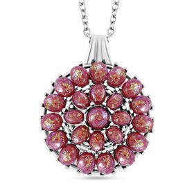 Simuliertes Rotes Opal Schmuckset Reiner Edelstahl ca.
