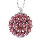 Simuliertes Rotes Opal Schmuckset Reiner Edelstahl ca.