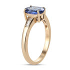 AAA Tansanit und Diamant-Ring, 585 Gelbgold  ca. 1,78 ct image number 4