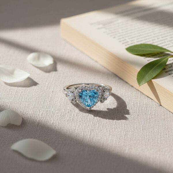 LUXURIANT IGI zertifizierter VS-EF Labor blauer und wei&szlig;er Diamant Ring in 950 Platin - 3 ct. image number 2