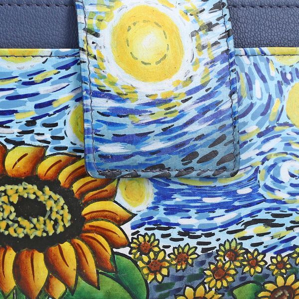 SUKRITI -RFID Echtleder Portemonnaie, dunkelblau image number 7