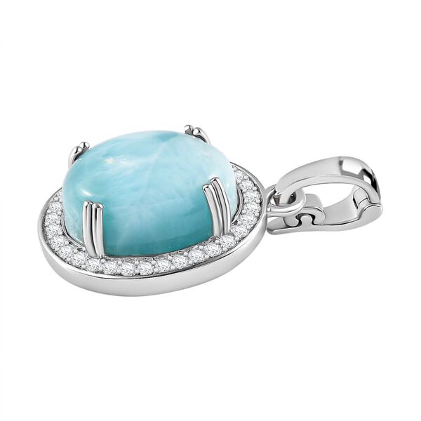 AA Larimar und Zirkon Anh&auml;nger - 13,64 ct. image number 4