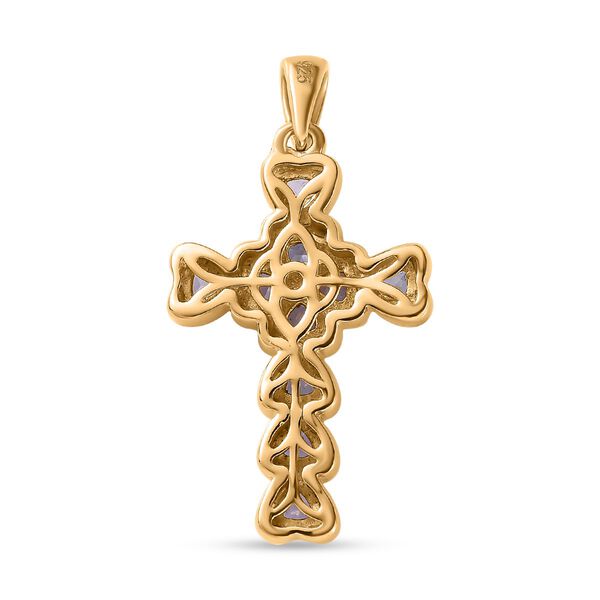 Tansanit Anh&auml;nger, 925 Silber 750 Gelbgold Vermeil - 1 ct. image number 5