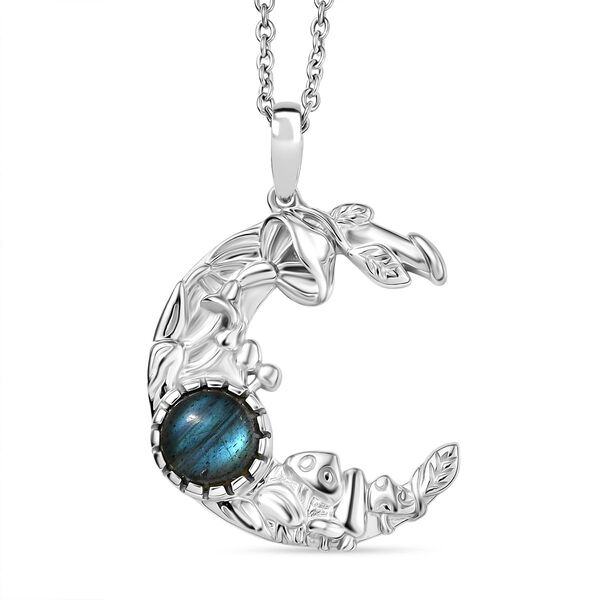 Labradorit Anhänger mit 50cm Kette - 1,50 ct. image number 0