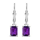 Afrikanische Amethyst Ohrringe, 925 Silber ca. 1.91 ct