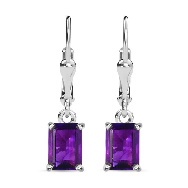 Afrikanische Amethyst Ohrringe, 925 Silber ca. 1.91 ct