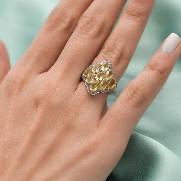 Citrin-Ring, (Größe 16.00) Edelstahl, ca. 4,09 ct image number 3