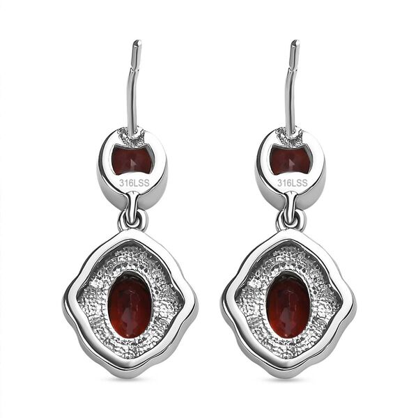 Mosambik Granat Ohrringe  Edelstahl ca. 2.04 ct image number 5