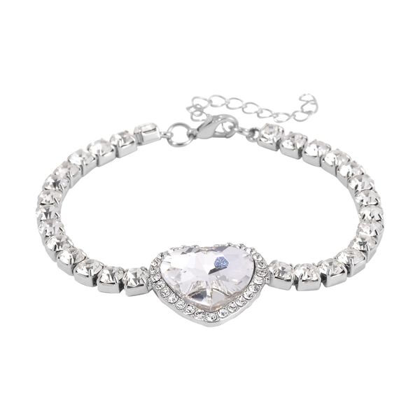 J Francis gefertigt mit SWAROVSKI- Wei&szlig;es Swarovski Kristall Schmuckset image number 2