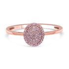 ILIANA - Natürlicher, rosa Diamant Ring, SI SGL zertifiziert, 750 Roségold (Größe 16.00) ca. 0,25 ct