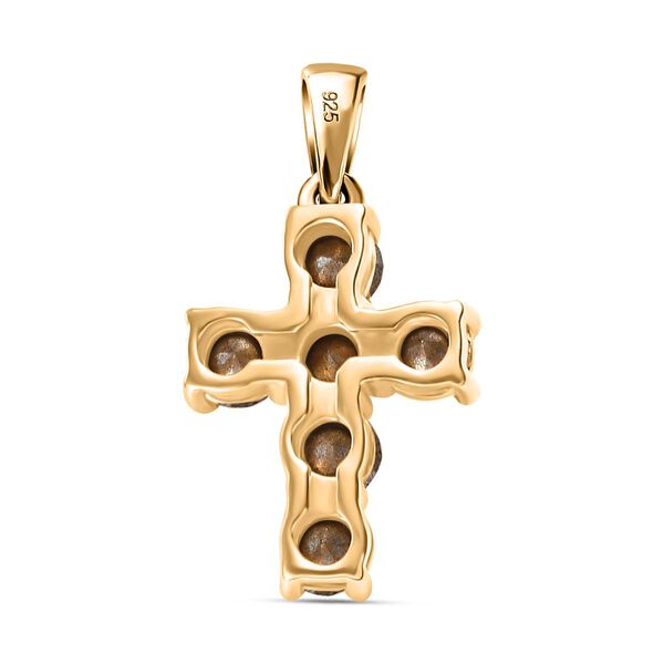 J Francis gefertigt mit SWAROVSKI- Wei&szlig;er Swarovski Kristall Anh&auml;nger, 925 Silber vergoldet image number 5