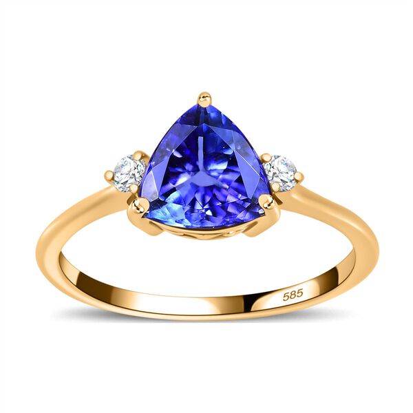 AA Tansanit und Diamant Ring in 585 Gold - 2,52 ct. image number 10