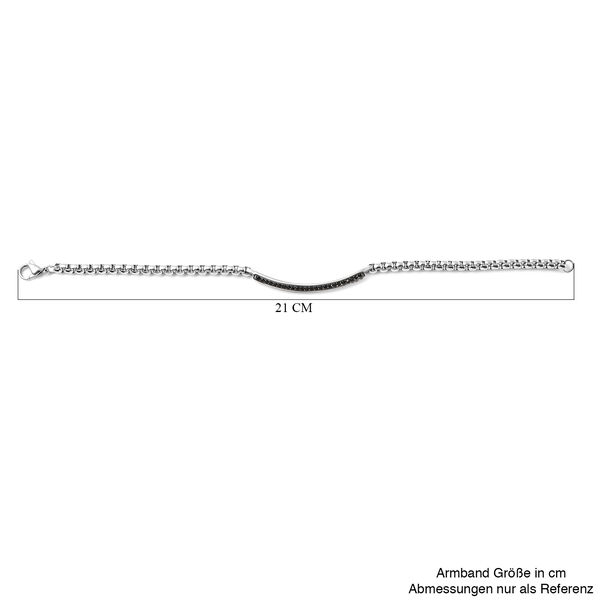 Schwarzer Spinell Armband 20 cm in Edelstahl ca. 3,10 ct image number 4
