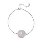 Weiße Keshi Perle Armband ca. 18 cm 925 Silber rhodiniert