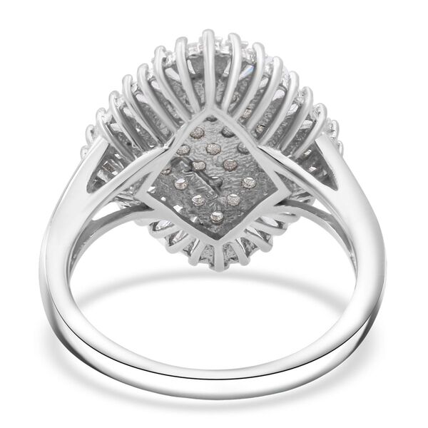 LUSTRO STELLA weißer Zirkonia Ring im Halo-Design image number 5