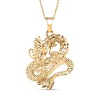 Drachen-Design Anhänger mit Kette, Nickelfreies Messing, ca. 43.5 cm, Goldfarben