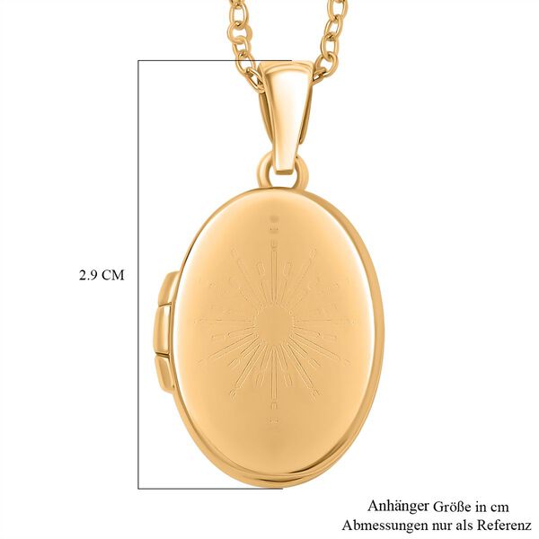 Medaillon-Anh&auml;nger mit Sonnenstrahl-Motiv und 45cm Kette image number 5