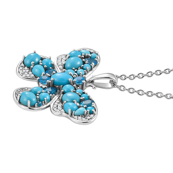 D'Joy Sleeping Beauty T&uuml;rkis Schmuckset ca. 45 cm 925 Silber Rhodiniert ca. 5,17 ct. image number 3